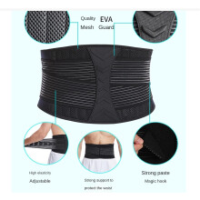 Back support belt for sports, adjustable waist belt, lumbar spine support with breathable mesh, back brace, back belt (M), black