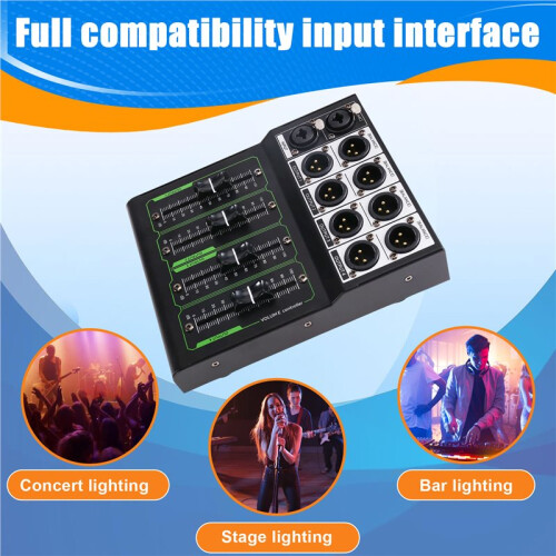 Passive Monitor Volume Controller XLR Input Output Passive Stereo Controller No Loss Volume Adjustment Controller 2