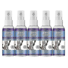 (5PCS) 1-5x Cat Deterrent Spray, Stops Cats from Peeing & Scratching, Lemon & Coptis, Safe for Furniture