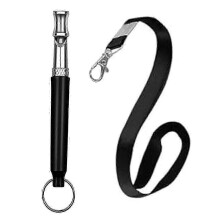 Dog Whistle, Adjustable Ultrasonic Dog Whistle to Stop Barking for Dogs, Recall Training, with Black SZRH A-S1831