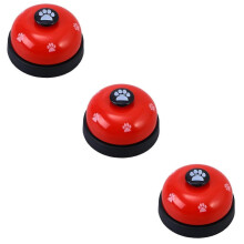 3 Pack Dog Training Bells with Wide Touch Button for Easy Puppy Potty Training and Quick Pet Response