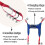 ULift Sling with Commode CutOut, Four Point Support, Size M/L, 500 lbs, Blue 4