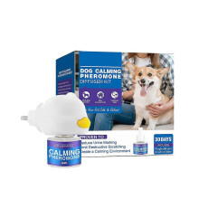 (US Dog, tasteless) Pet Calming Pheromone Diffuser Kit Anti-Stress Anxiety Relief Calming Spray for Cats & Dogs