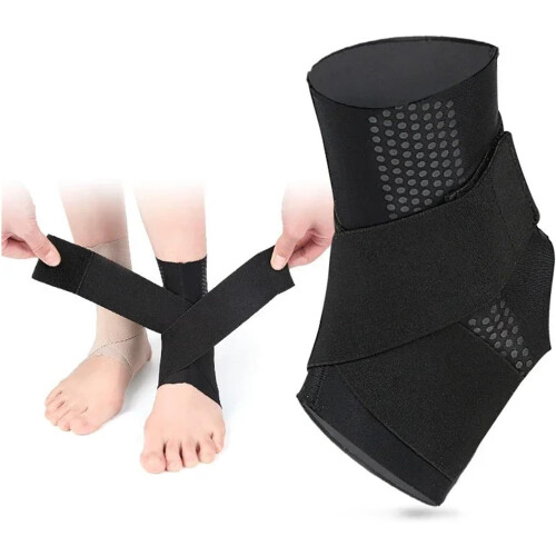 Ankle support Compression strap Achilles tendon support Sprain Protect Foot bandage XL Beige 2