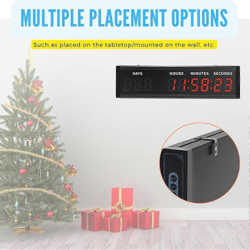 Large Digital Countdown Clock, LED Large Display Count Up/Count Down Timer, 999 Days Countdown Cale 1