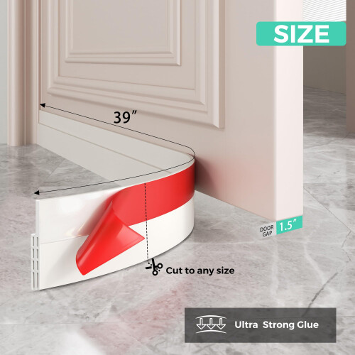 Hojoy Draft Excluder for Doors, Self Adhesive Door Draft Excluder 2 Pack 2