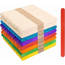 VGOODALL 400 Pieces Wooden Popsicle Sticks, Colorful Wooden Sticks for Crafts, DIY Projects, Party Decorations & Arts & Crafts