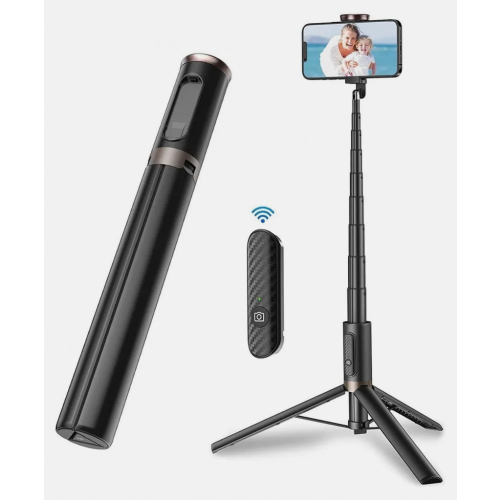 Selfiestickstatief van 152 cm, alles-in-één aluminium telefoonstatief