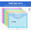24-piece A4 document wallet, 6 colors, transparent A4 document wallet, document folder, file folder, snap-fastener bag for organizing 2