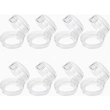 Set of 8 child safety locks for stove knobs, child-friendly stove guards for stoves and ovens, max. diameter 6 cm, 4 cm high