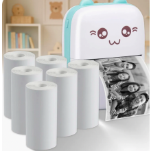 KRUMAD Thermal Paper for Children's Instant Cameras - 5 Rolls, 57x25mm - Inkless Photo Printing Paper for Children's Cameras - Ideal for Ins