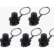 5 Stück Ventil für Schlauchboote Aufblasbares Boot Kajak Kanu Ventil Valve mit Kappe Deckel, Boston Ventil Ersatz Universal Fit Luftventil f