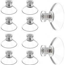 10-pack of threaded suction cups, reusable suction cups compatible with parking discs, strong adhesive power, replacement adhesive pads, suc