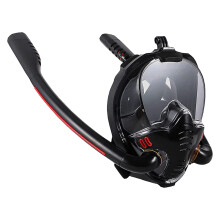 Snorkel mask for adults, men and women, swimming mask, double breathing tube, silicone, completely dry, snorkel mask, diving goggles, equipment