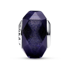 Pandora Charm Faceted Blue Murano Glass 792984C00