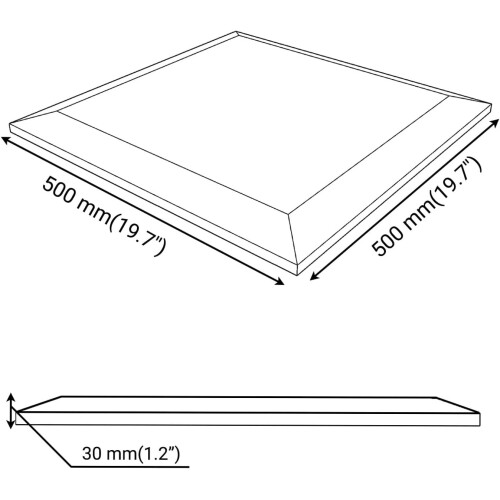 (30 mm) 4 Pack - Acoustic Foam Panels "Visual"| SoundProofing Padding for Wall | Studio Absorbing Insulation Tile 2