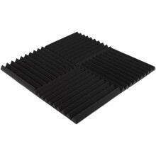 (50 mm) 4 Pack - Acoustic Foam Panels "Wedge"| SoundProofing Padding for Wall | Studio Absorbing Insulation Tile
