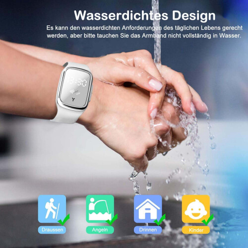 USB Rechargeable Ultrasonic Mosquito Repellent Watch (White) 1