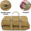 Extra Large Foldable Shooting Mat with Padding for Prone Shooting, Featuring MOLLE Webbing System and Two Accessory Pockets, Tan MOLLE Style 3