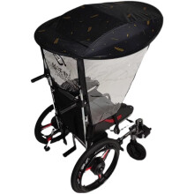 Wheelchair Umbrella Canopy, Adjustable Sunshade Rain Cover, UVResistant, Foldable