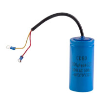 300uF 300V AC Starting Capacitor for Heavy Duty Electronic Starter Air Compressor Red Yellow Two Wires