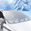Frontscheibenabdeckung Auto Faltbare Windschutzscheibenabdeckung mit Magnet Fixierung Scheibenabdeckung Winter Abdeckung Frontscheibe Auto g 1