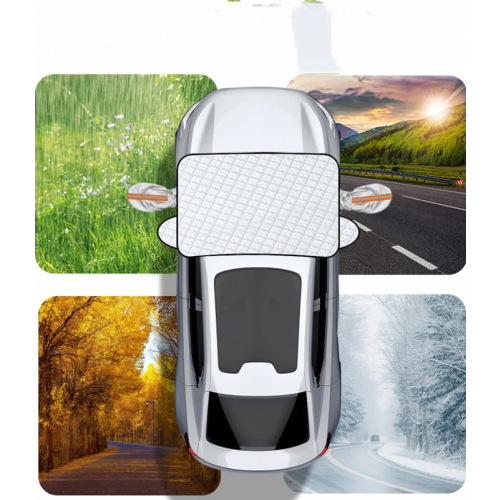 Frontscheibenabdeckung Auto Faltbare Windschutzscheibenabdeckung mit Magnet Fixierung Scheibenabdeckung Winter Abdeckung Frontscheibe Auto g 2