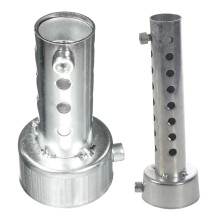 2x Silver color Motorcycle Exhaust Can Muffler Insert Baffle DB Killer Silencer 42mm x 80mm & 45mm x 140mm