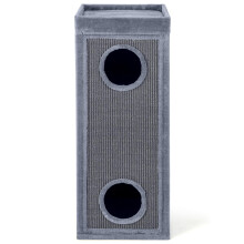 4-Story Cat Condo with Scratching Posts, Light Grey
