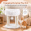 White Plush Cat Tree with Sisal Posts, 40 x 40 x 50.5 cm 1