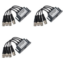 3X 4-Kanal-Video-Balun BNC UTP CAT5-Sender für CCTV/Überwachungskamera Trend 4-Wege-Koaxial-HD-Sender