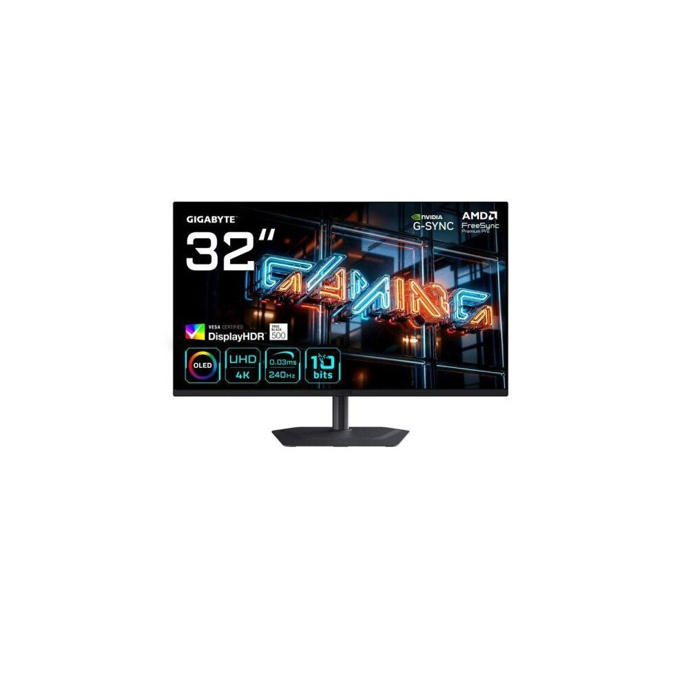 Gigabyte Monitor Mo32u24 32" Ultrahd 4K 240Hz Qd-Oled G-Sync Freesync Höhenverstellbar - Bild 7
