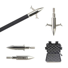 12pcs Bow Fishing Arrowheads 160 Grains with Broadhead Box