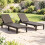 Adjustable Rattan-Look Sun Lounger, Brown, 150kg Capacity 1