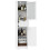 Tall Floor Storage Cabinet, 2 Doors, 1 Drawer, MDF, 67" 4