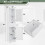Tall Floor Storage Cabinet, 2 Doors, 1 Drawer, MDF, 67" 5