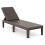 Adjustable Rattan-Look Sun Lounger, Brown, 150kg Capacity 8