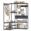 Corner Coat Rack with Bench, Shoe Storage, 5 Shelves, Black 8