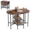 Oval Folding Dining Table with Shelves, Metal Frame, Brown 6