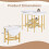 Oval Folding Table with Shelves, Metal Frame, White 5