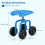 Garden Trolley with Swivel Seat, Adjustable Height, Blue 8