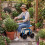 Garden Trolley with Swivel Seat, Adjustable Height, Blue 6