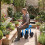 Garden Trolley with Swivel Seat, Adjustable Height, Blue 7