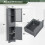 Tall Floor Storage Cabinet with Adjustable Shelves, Gray 5