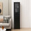 Tall Floor Storage Cabinet, 2 Doors, 1 Drawer, Black 3