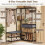 Corner Coat Rack with Bench, Shoe Storage, 5 Shelves, Black 5