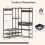 Corner Coat Rack with Bench, Shoe Storage, 5 Shelves, Black 7