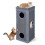 4-Story Cat Condo with Scratching Posts, Light Grey 2