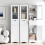 Tall Floor Storage Cabinet, 2 Doors, 1 Drawer, MDF, 67" 3