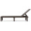 Adjustable Rattan-Look Sun Lounger, Brown, 150kg Capacity 7